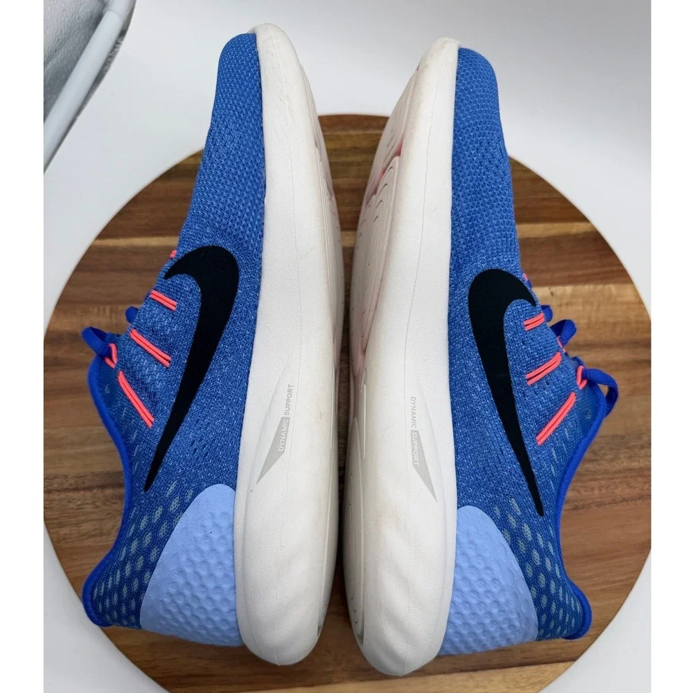 Nike‎ Lunarglide 8 Women's Size 9 1/2 Blue Pink Running Shoes 0390